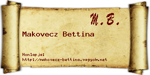 Makovecz Bettina névjegykártya